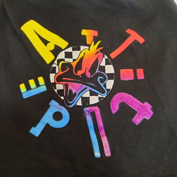 Loony Tunes Adult Size XL 1991 Graphic Tees Cartoons 90s Neon Vintage - Picture 4 of 11